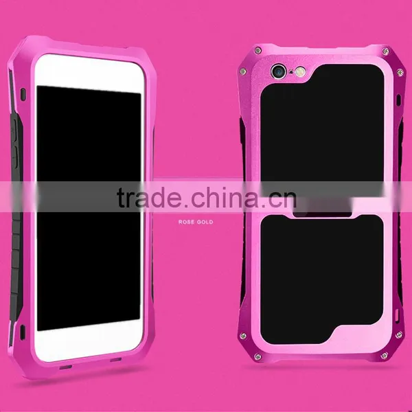 Aluminum Alloy + Silicone Hybird Armor Rugged Shockproof Phone Case photo-4