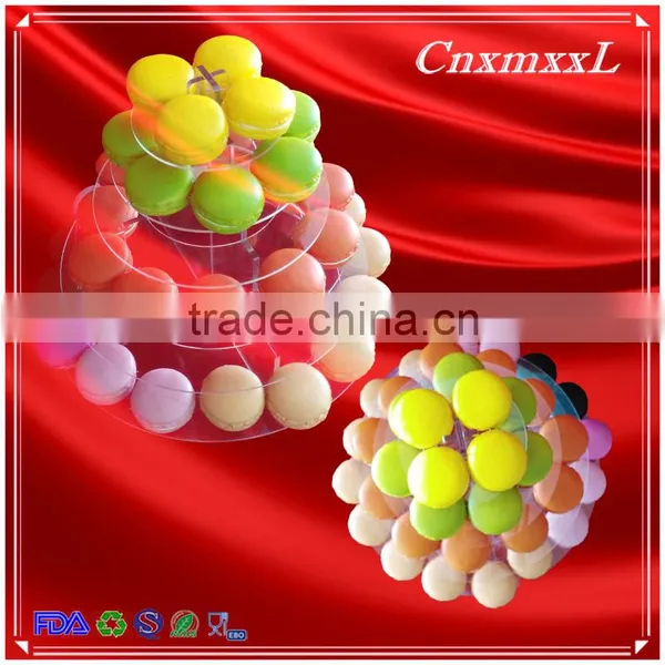 2016 Fast-sell New Patent Multifunctional Macaron Tower ,6 Tier Acrylic Tower Stand ,Macaron Display Tray,macaron Packaging photo-6