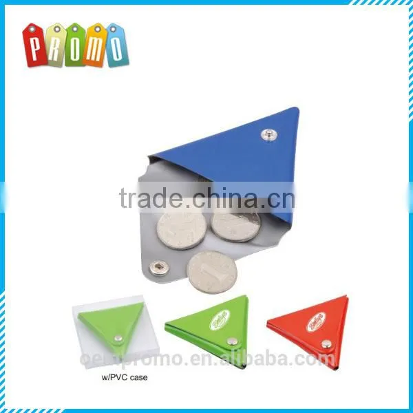 Triangle PVC Coin Pouch With Pvc Case