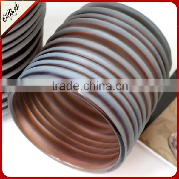 Wholesale Handmade Purple Cylindrical Glass Vase, Hand Carved Art Glass Flower Vase Bottle photo-5