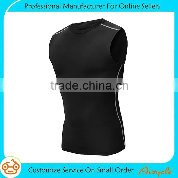 Wholesale Plain Dry Fit Custom Running Gym Vest for Men photo-3