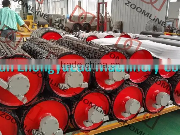 Ceramic Rubber Covering Conveyor Pulley for Bulk Handling System photo-2