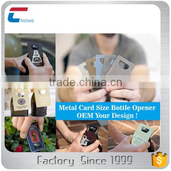 Custom OEM Design Credit Card Size Metal Bottle Opener photo-3