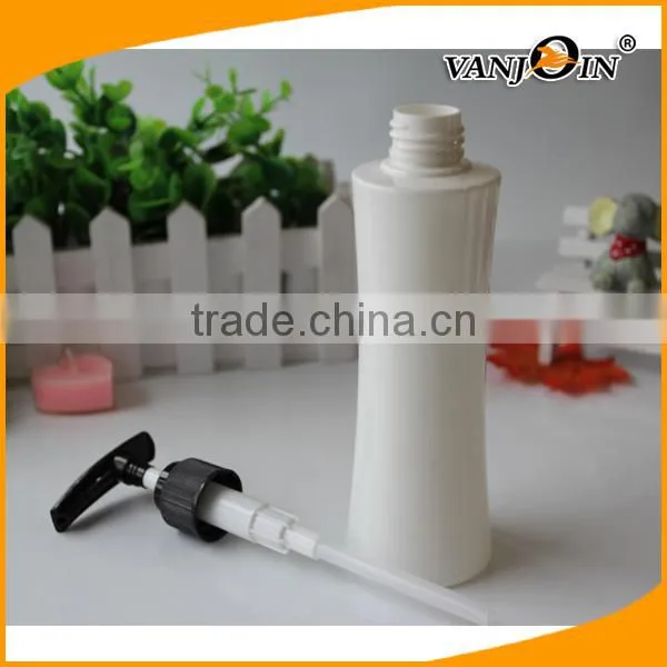 200ml Waist Shaped White Lotion Bottle With Black Pump photo-4