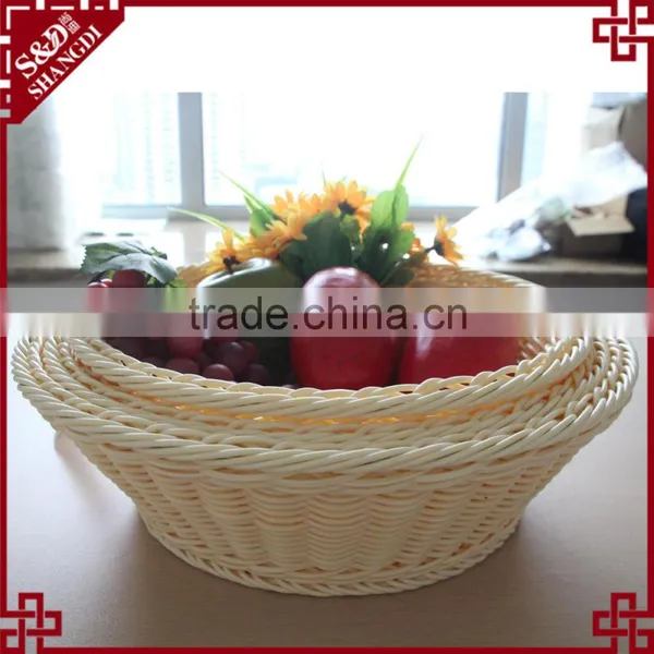 Hot Sale Plastic Rattan Baskets for Supermarket Display Shelves photo-2