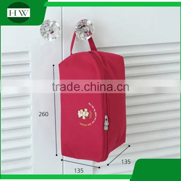 Popular Mini Portable Drawstring Polyester Material Custom Hanging Travel Toiletry Bag photo-5