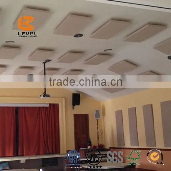 Golden Supplier Sound Absorbing Glasswool Ceiling Panel Fiberglass Soundproofing Board photo-3