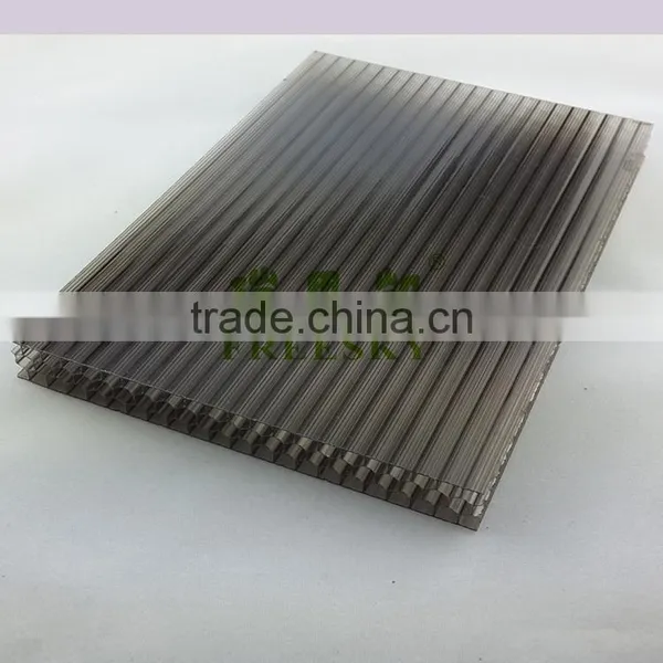 6mm Colored uv Coated Polycarbonate Sun Panel Hollow Sheet photo-6
