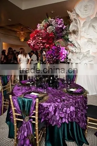 Various Color Wedding Fancy Petal Table Cloth photo-4