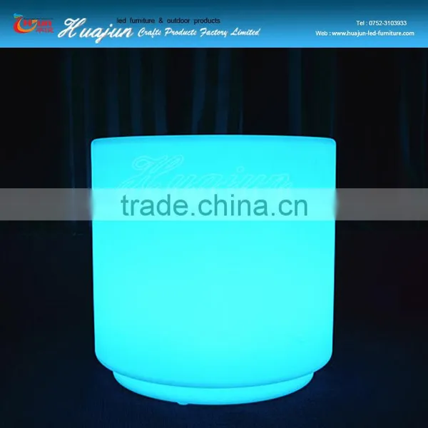 Rechargeable Li-ion Battery LED Cube Stool/ Round Plastic Stool/LED Cube Chair photo-3
