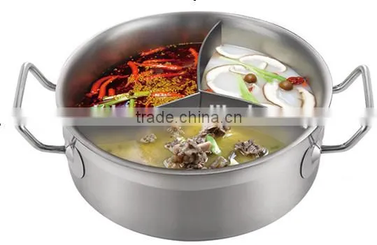 Two Handle Hot Pot With Three Compartments Without Lid photo-4