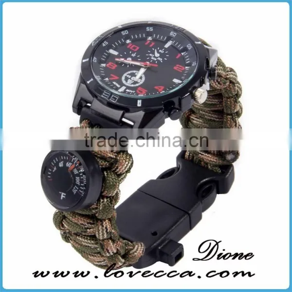 New Style Outdoor High Quality Waterproof Paracord Survival Watch Bands photo-5