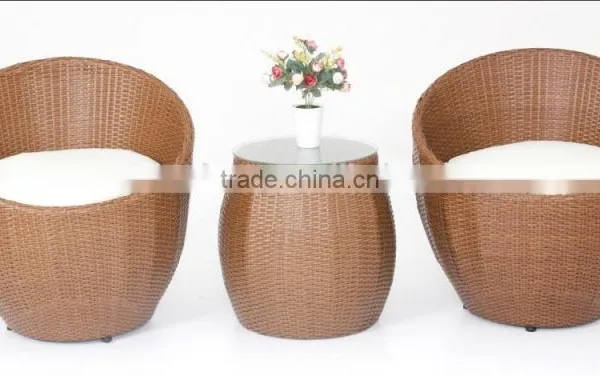 Stackable Garden Rattan Sofa Set Cheap Wicker Coffee Table Set photo-6
