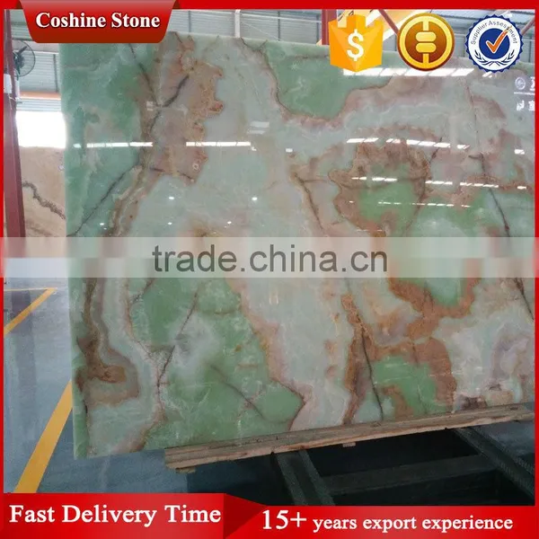 Interior Decoration Backlit Slab Green Onyx Stone Price photo-2
