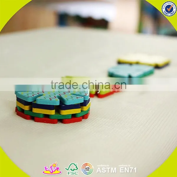 2017 Wholesale Baby Wooden Splicing Toy Educational Kids Wooden Splicing Toy Top Fashion Children Wooden Splicing Toy W03B055 photo-4