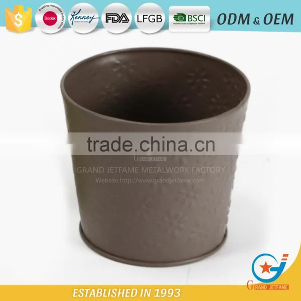 Wholesale Factory Price Garden Embossing Growing Plants in Pots Metal Decor Flower Pot photo-2