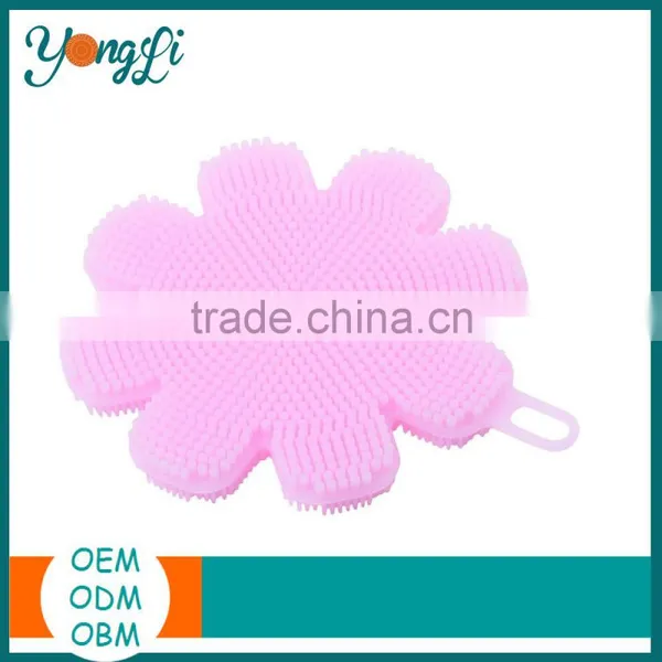 Kitchen Accessories Multi-purpose Cleaning Silicone Dish Scrubber Sponge Brush photo-4