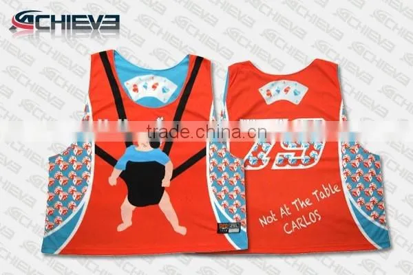 Polyester Custom Reversible Lacrosse Jersey Pinnies photo-2
