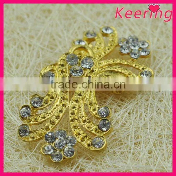 Fashionable Wholesale Gold Rhinestone Metal Button WBK-1510 photo-3
