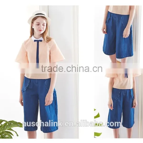 Latest Design High Waist Lady Fashion Classic Blue Jeans Pants photo-6