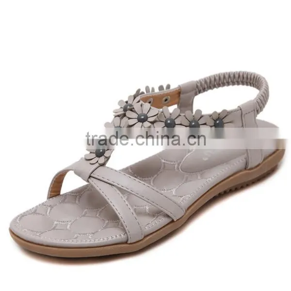 Zm50138b Plus Size Latest Shoe With Flower Women Fashion Sandals photo-3