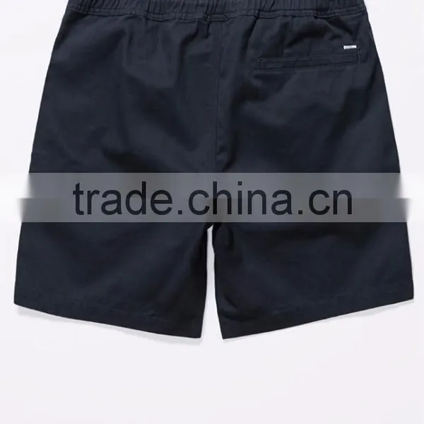 100% Cotton Solid Twill Drawstring Volley Shorts photo-2
