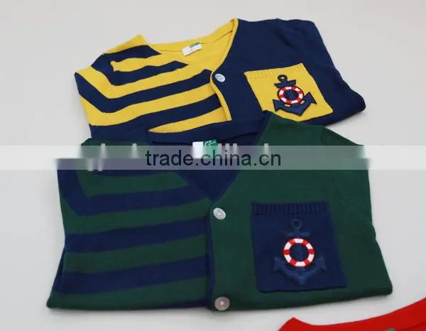 Kids Autumn Long Sleeve Knitting Patterns Children Cardigan photo-2