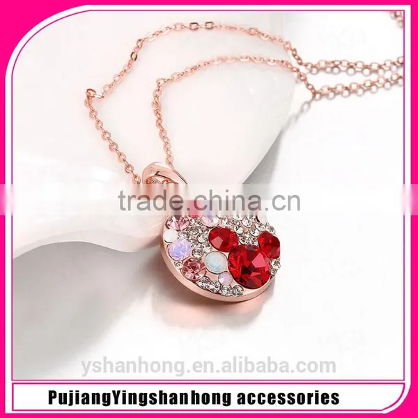 Fashion Zircon Inlaid Pendant Necklace