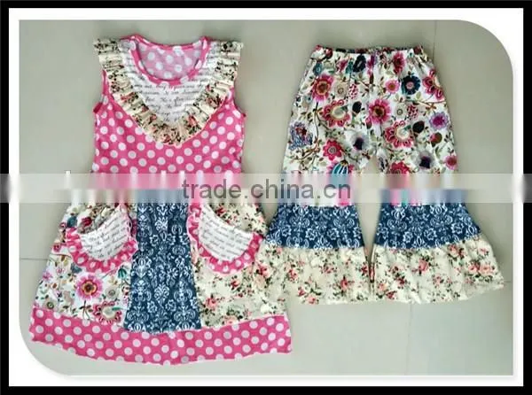 2016 Summer Fall Boutique Girl Easter Chevron Girl Outfit Giggle Moon Girl Remake Ruffles Clothing Set Summer Wear Cater Outfit photo-5