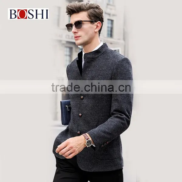 Latest Men Collar Designs Of Stand-away Collar Casual Jacket photo-4