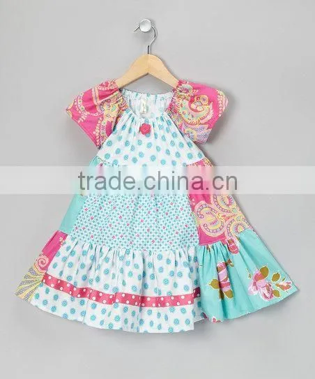 2017 Latest Design Summer Baby Girl Halter Flower Printing Romper photo-4