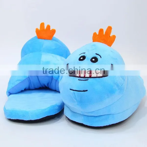 Hot Sale Indoor Slipper Cartoon Rick And Morty Anime Funny Soft Plush Slipper 28cm photo-2