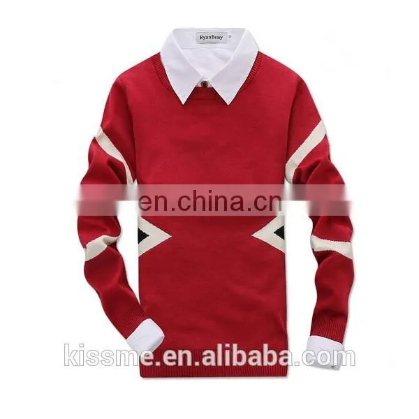 V-neck Twinset Man Sweater Couple Pullover China Men Clothing photo-3