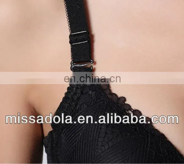 Lady's Hot Underwear Black Pushing up Brassiere Boyshort Pantie Bra Set photo-3