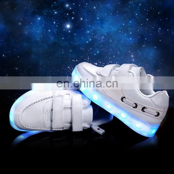 Factory Wholesale New USB Rechargeable Kids LED Luminous Light Shoes Children Kids Led Shoes Sneakers photo-3