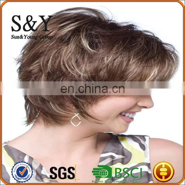 New Europe Style Sythetic Wig Human Hair Shorts Wig photo-3