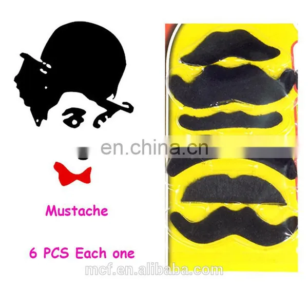 Party Holiday Funny Self Adhesive Black Fake Artificial Beard Mustache for Halloween Wholesale MOU-2478 photo-2