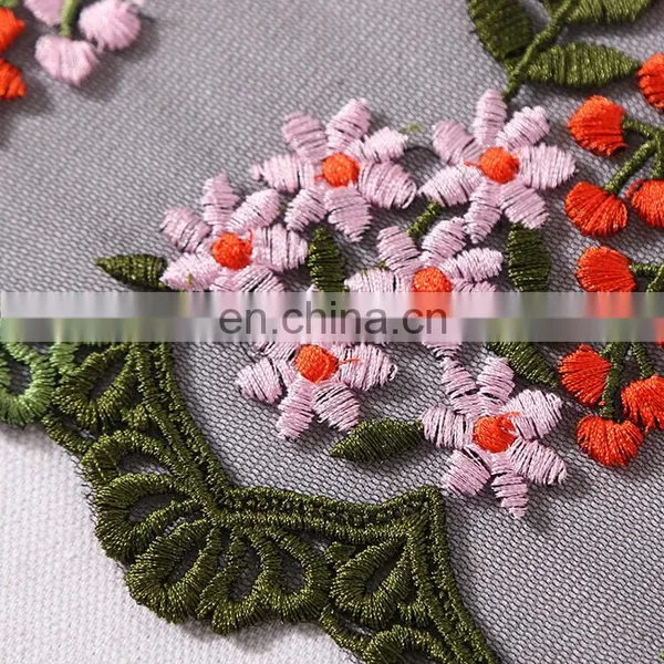Custom Colorful Embroidery Lace Fabric for Dress QX-06 photo-4