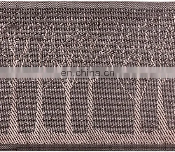 Reversible Golden Brown Color Vinyl Woven Tree Dinner Table Placemat Winter Set photo-2