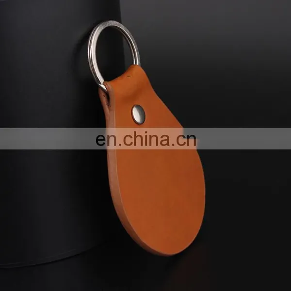 Promotional Gift Custom Logo Leather Keychain photo-3