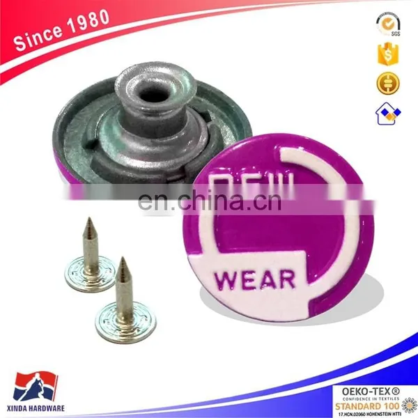 20mm Jeans Metal 3D Buttons, Brass Button And Rivet For Denim, Jackets photo-2
