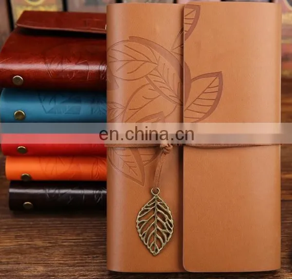 Vintage PU Leather Cover Loose Leaf Blank Journal Notebook Journal Diary Travel String photo-3