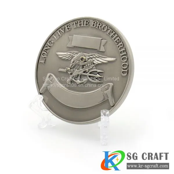 High Quality Zinc Alloy 3D Medal Die Cast Silver Coin