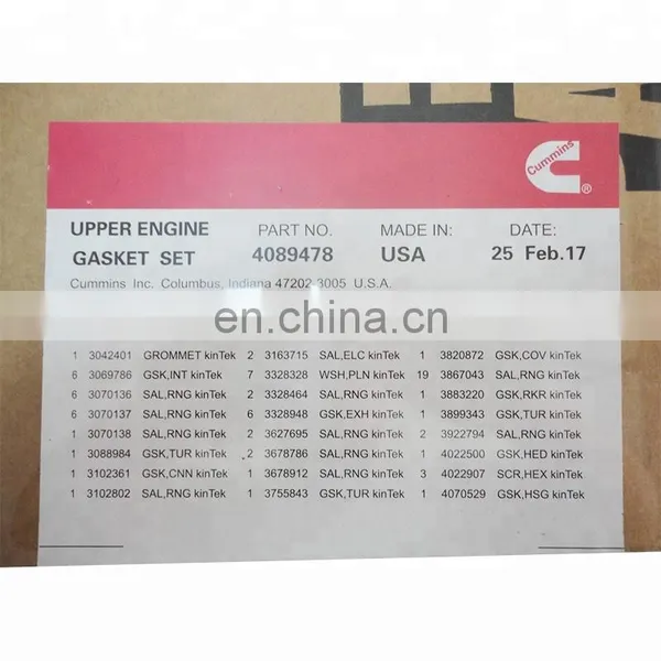 Golden Quality Diesel Engine Parts Stainless Steel M11 4089478 Upper Engine Gasket photo-3