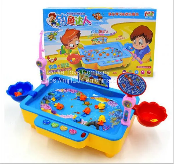 2020 New Arrival Fishing Toys Child Music Playing House USB Electronic Fishing Platform Spin Magnetics For Chlidren Kids