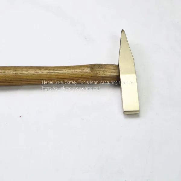 Non Sparking Hand Tools Wooden Handle Aluminum Bronze Alloy Chipping Hammer photo-2