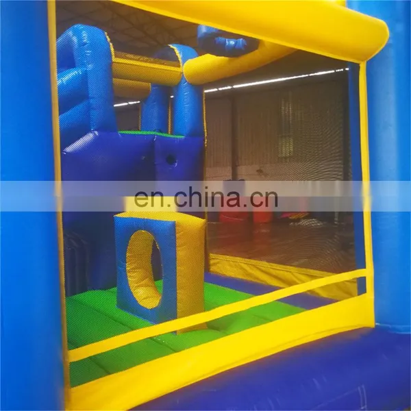 Hot Sale!!! Small Blue and Yellow Inflatable Bouncer With Slide for Kids photo-6
