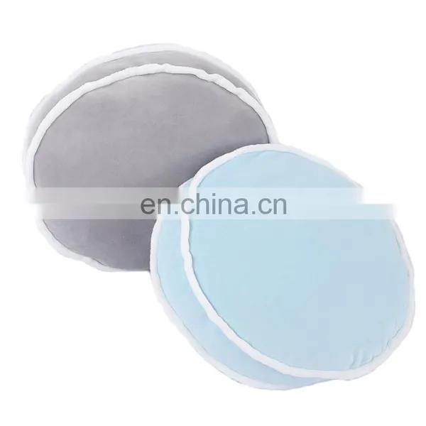 High Quality Light Blue Round Plush Decoration Cushion Round Cake Stuffed Chair Pad Car Seat Cushion photo-2