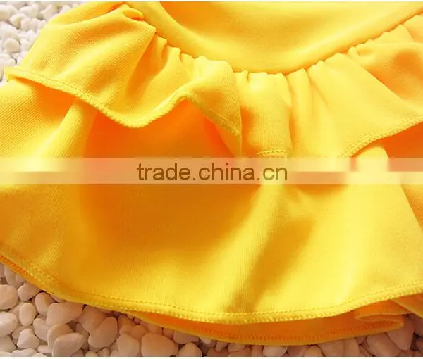 Summer Kids Girls Swimwear Yellow Sexy Swimwear for Kids Price Low photo-5