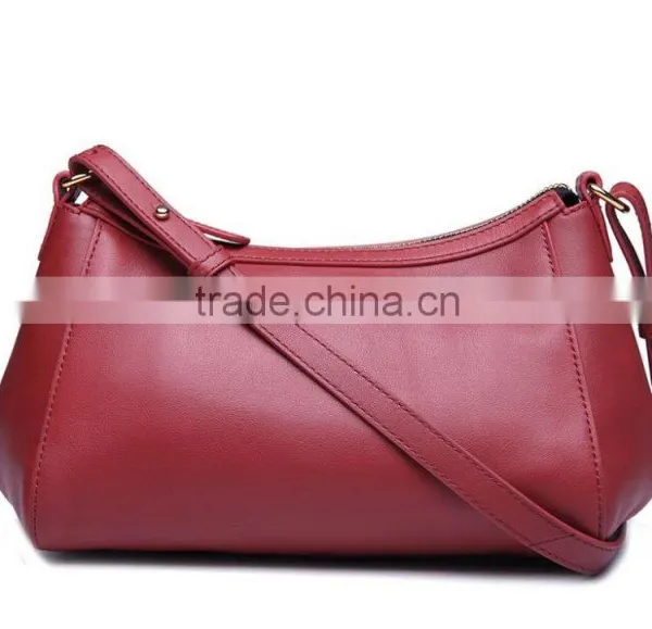 Guangzhou Manufacturer Cowhide Leather Single-handle Hobo Bag Ladies Satchels photo-2